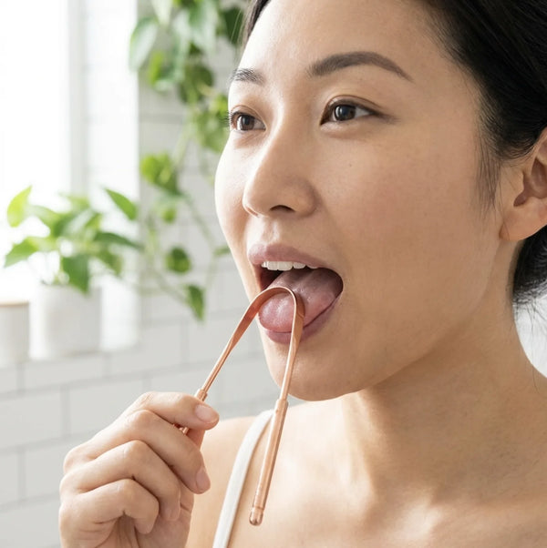 100% Pure Copper Tongue Scraper – Ayurvedic Oral Detox Tool for Fresh Breath & Hygiene (Set of 2)