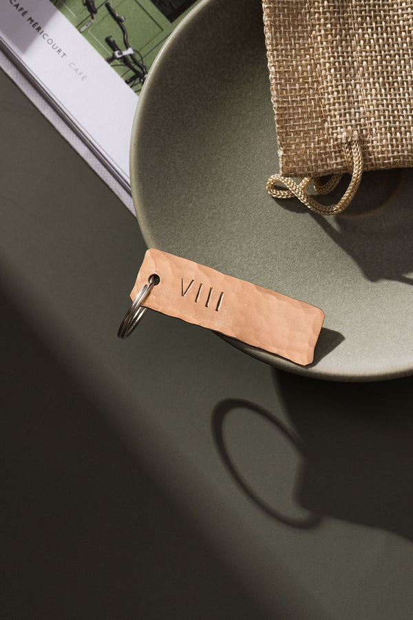 Bronze Anniversary Roman Numeral Keyring