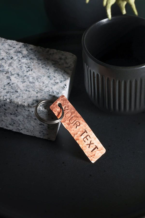 Personalised Text Copper Keyring