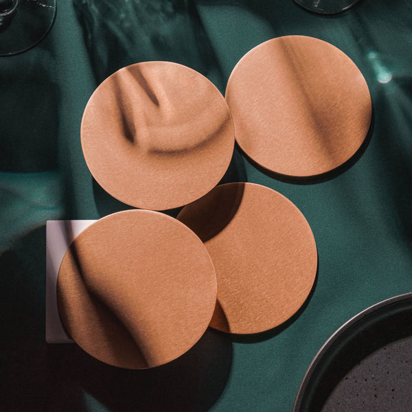 Bronze Minimalist Coaster Set