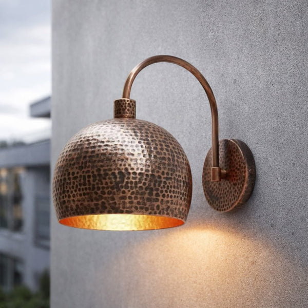 Hammered Copper Wall Sconce
