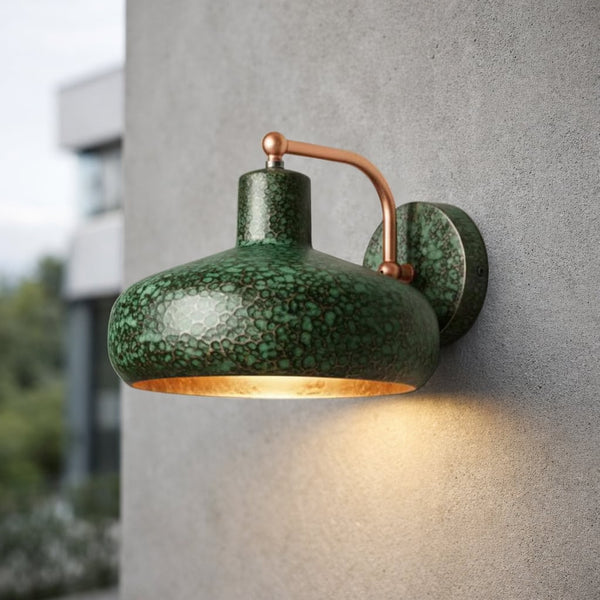 Hammered Patina Copper Wall Sconce