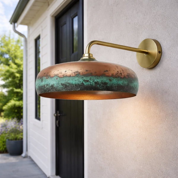 Oxidized Dome Copper Wall Sconce