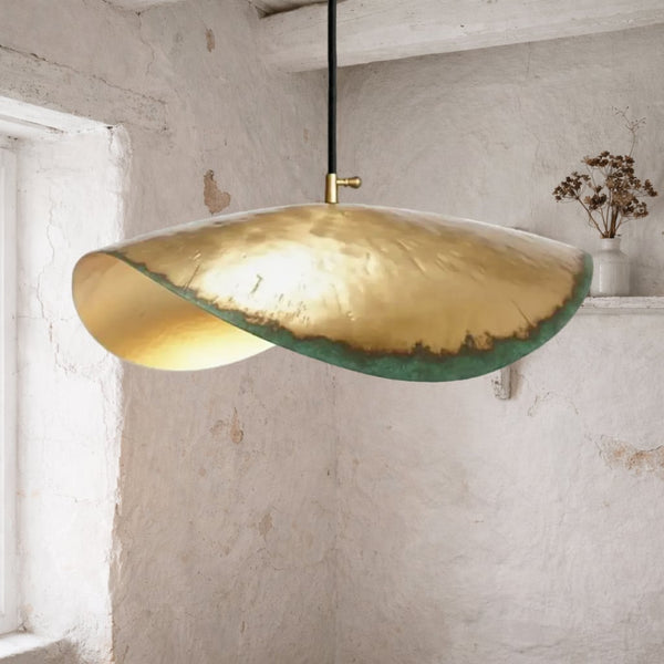 Green Patina Brass Pendant Lamp