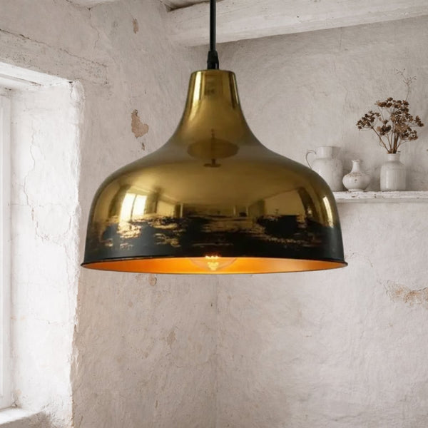 Oxidized Brass Pendant Lamp