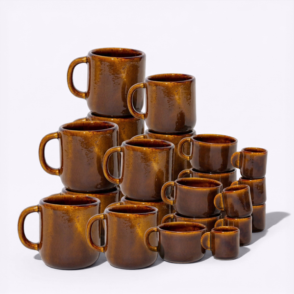 The Host: 24 Piece Drinkware Set in Tenmoku