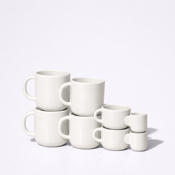 The Duo: 8 Piece Drinkware Set in Milk