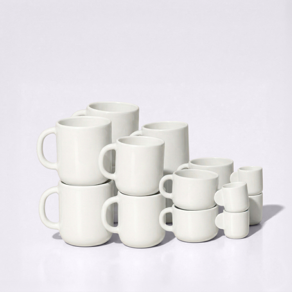 The Family: 16 Piece Drinkware Set in Milk