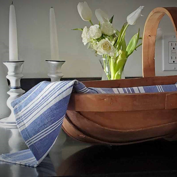 Dish Towel Blue Striped Bistro