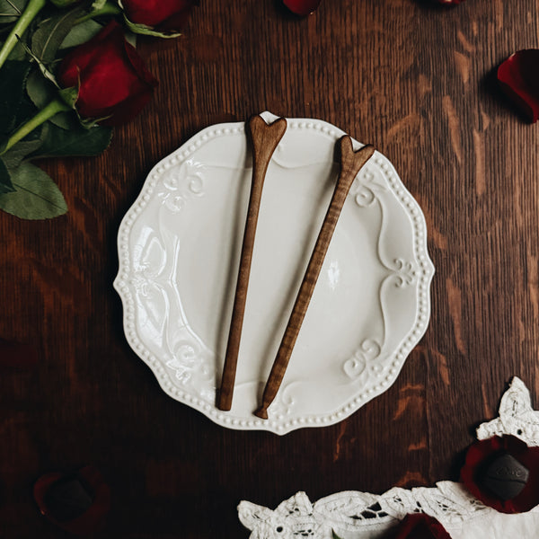 RTS Assorted Heart Coffee Stirrers, Roasted Maple