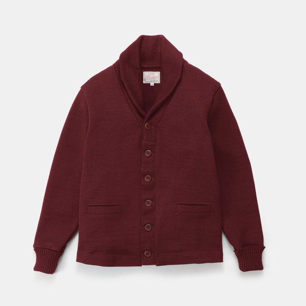 Shawl Sweater Coat - Burgundy