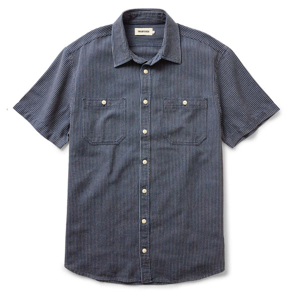 The Short Sleeve Utility Shirt in Roped Indigo