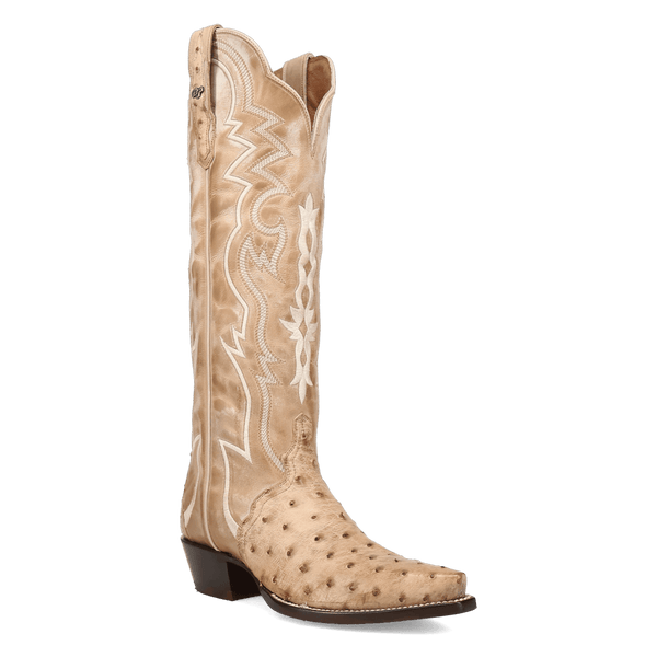WESTERN GRACE FULL QUILL OSTRICH BOOT