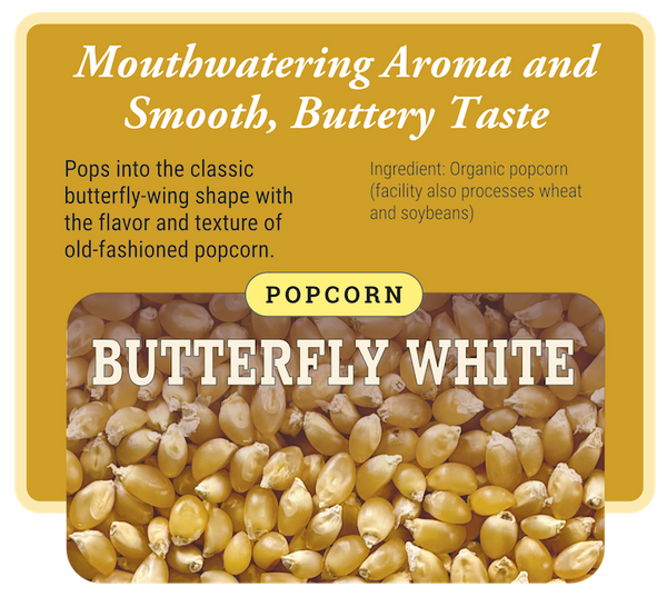 Organic Butterfly White Popcorn for Wholesale Distributors