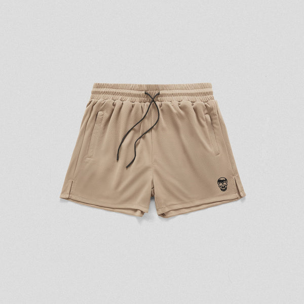 Core Skull Mesh Training Shorts - Sand
