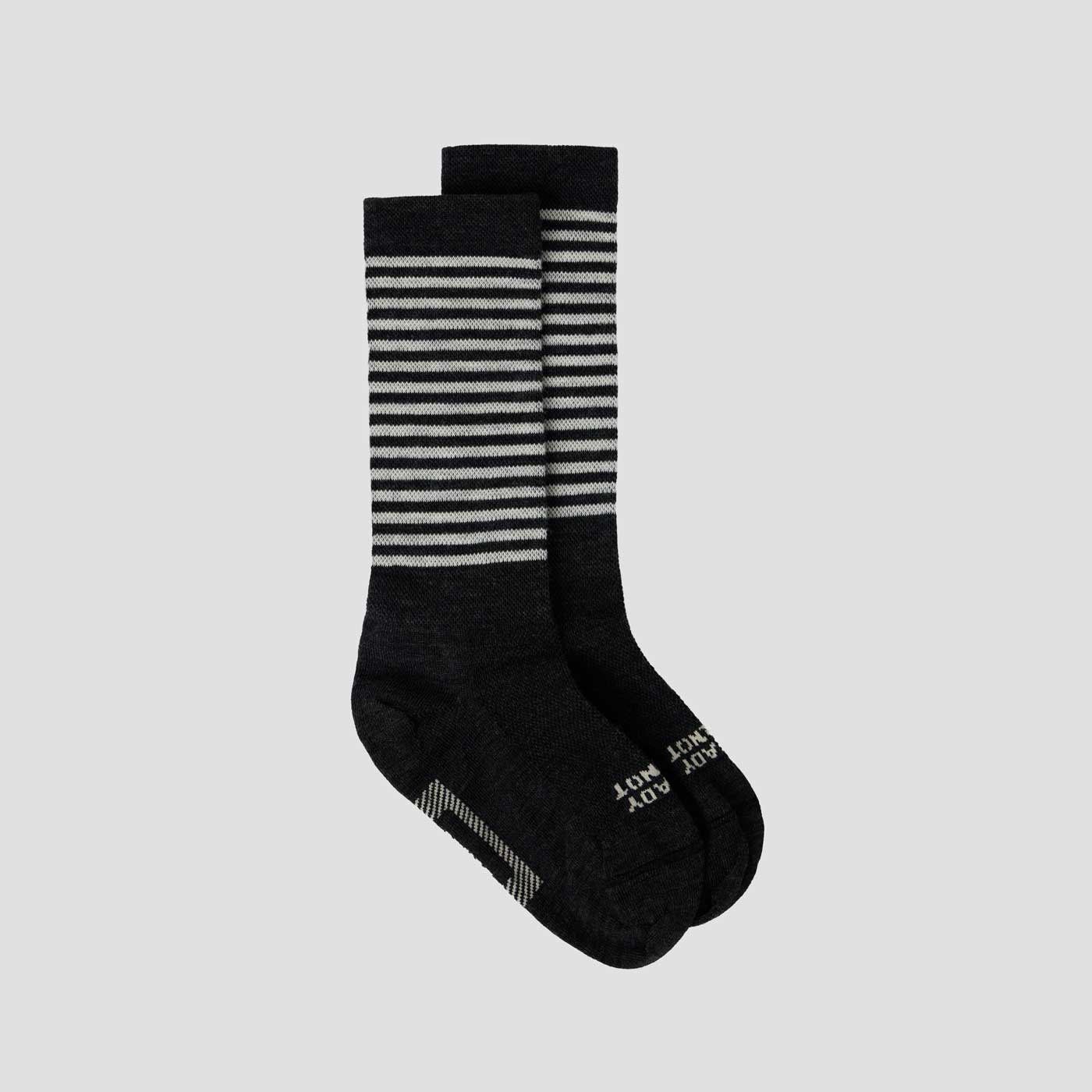 Merino Stripe Sock - Black