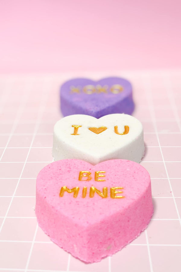 Conversation Heart Bath Bomb Set