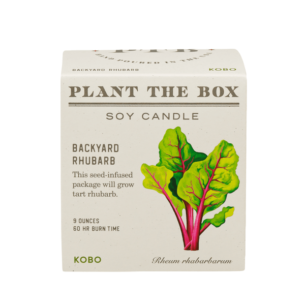 Backyard Rhubarb Plant the Box 9 oz Candle