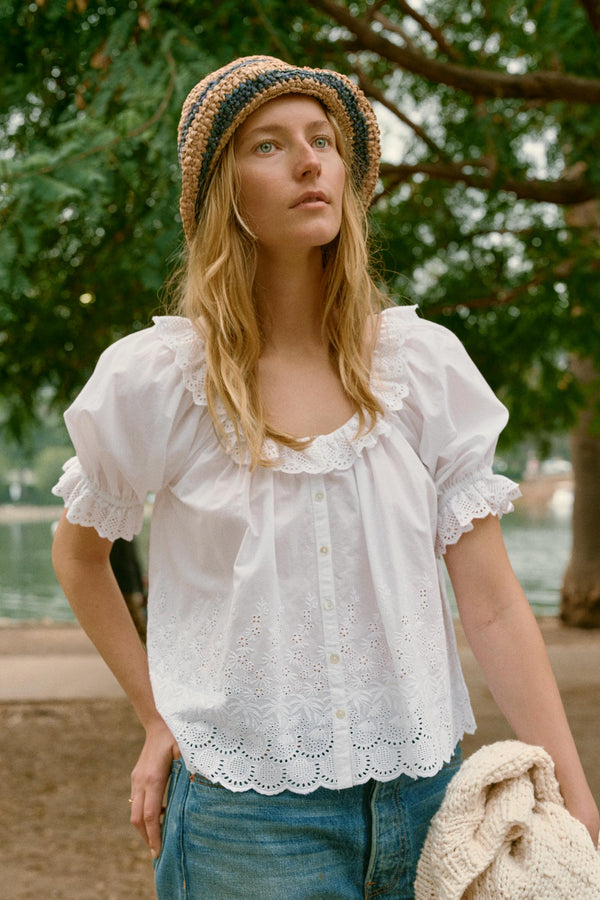 The Valentina Blouse | Alabaster