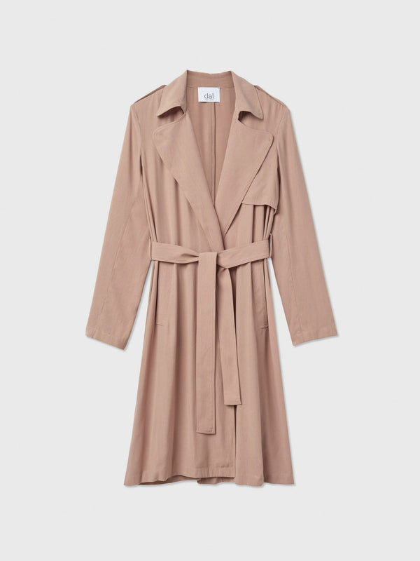 Flowy Lapel Trench Coat