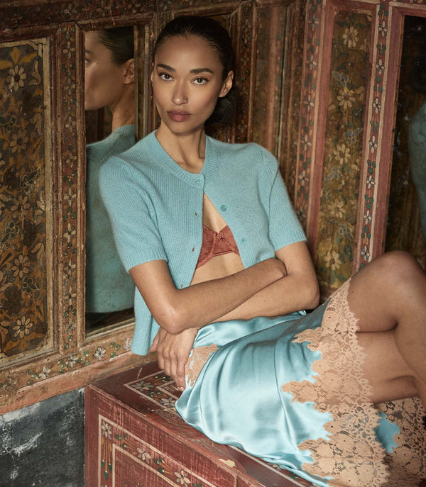 ELOWETTE SKIRT -- DEEP AQUAMARINE