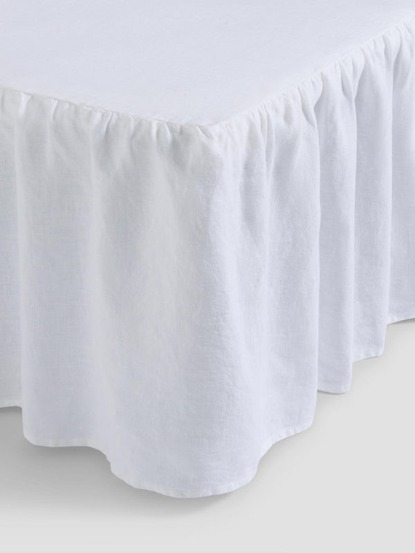 White Linen Blend Valance