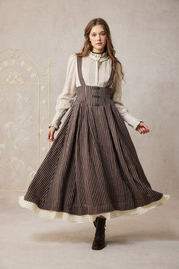 Clarise 22 | Retro Linen Skirt
