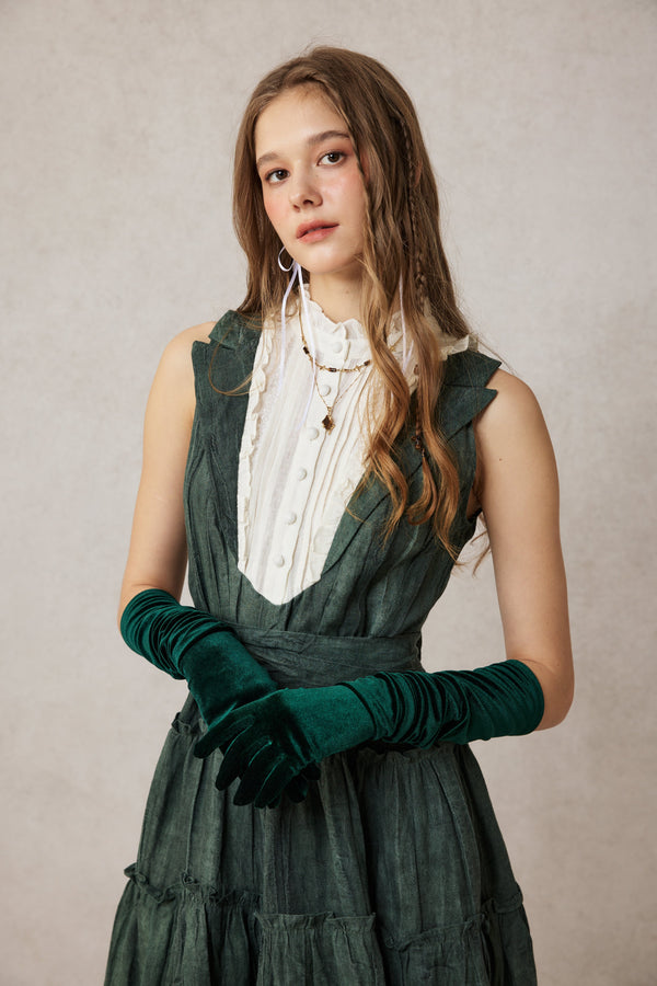 Luxurious Extra-Long Velvet Sleeves