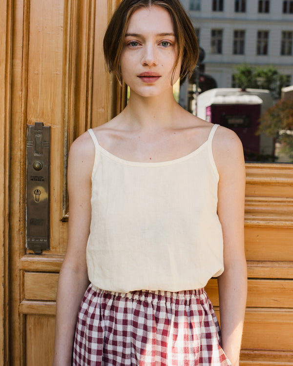 RIMINI cami linen top