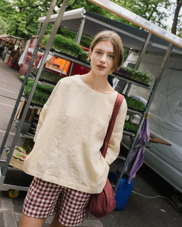 OLD LONDON oversized linen top