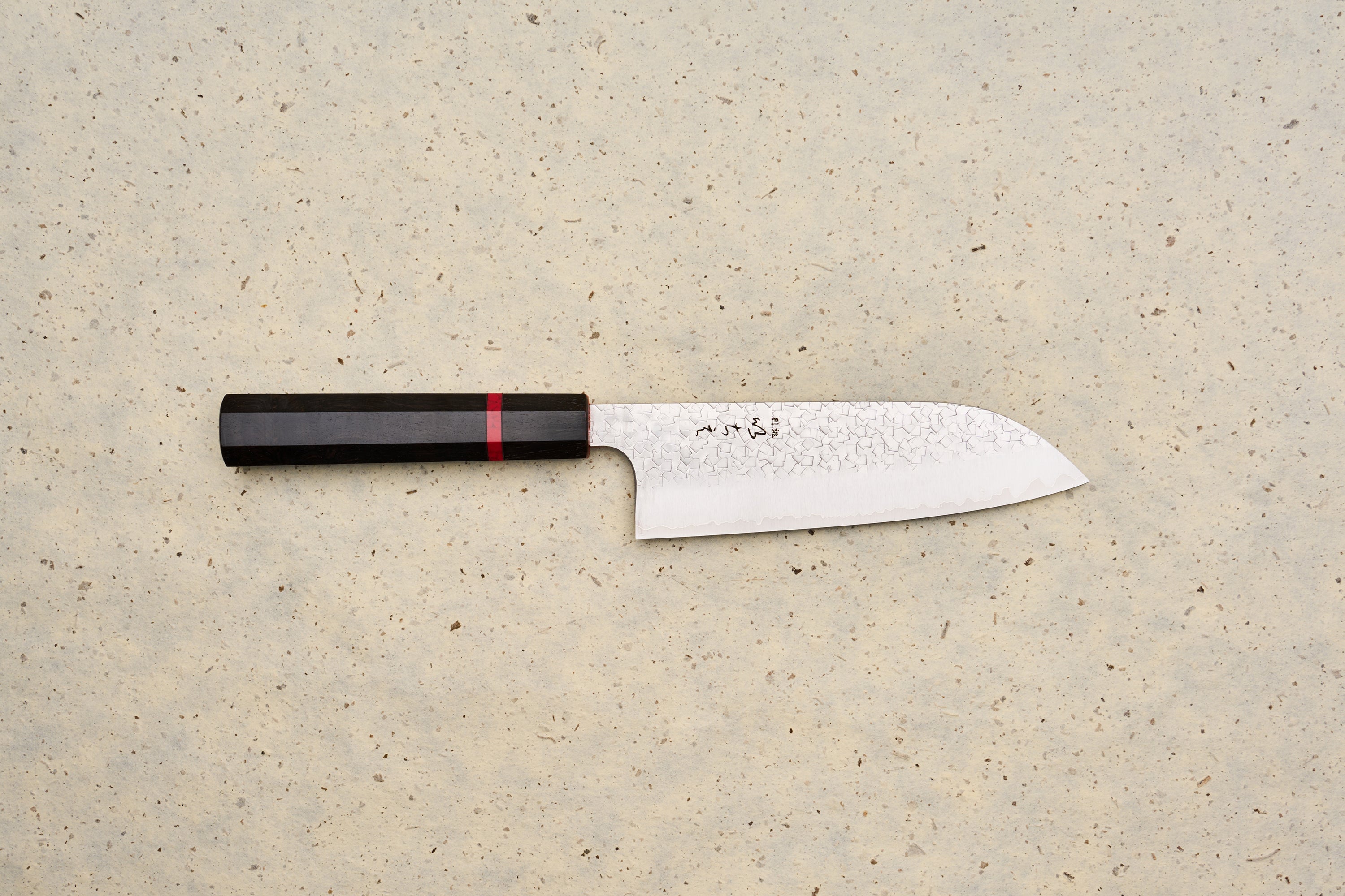 ICHIE x Shibata Knives SG2 Tsuchime Santoku 165mm
