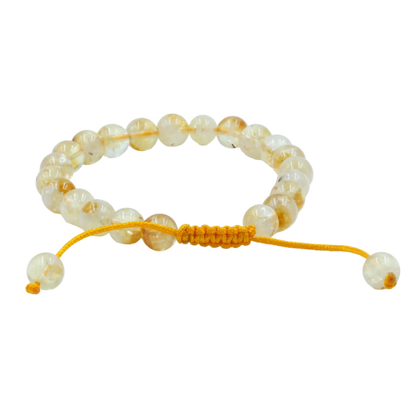Adjustable Brazilian Citrine Stone Wrist Mala