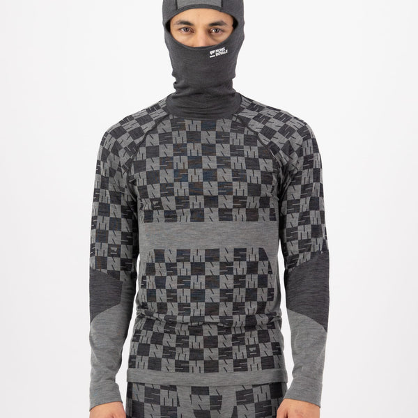 Ascender Merino Base Layer Hooded Long Sleeve - Dried Sage / Black | Men's Long Sleeve Top