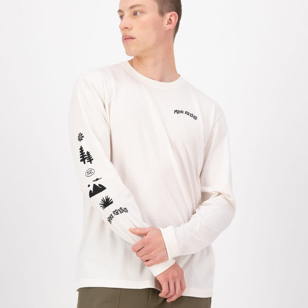 Yonder Merino Organic Cotton Long Sleeve - Vintage White | Men's Long Sleeve Top