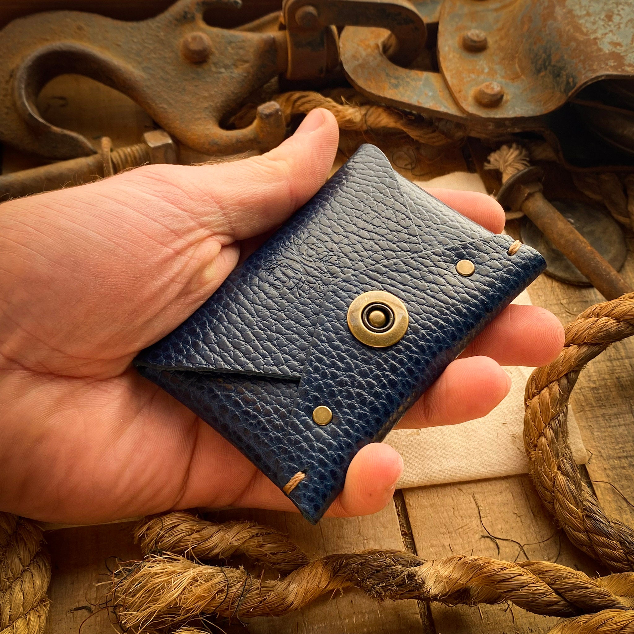 The Liam Minimalist Wallet - Blue Dollaro