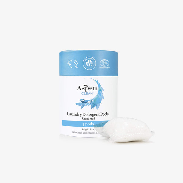 AspenClean Travel Size Laundry Pods Unscented