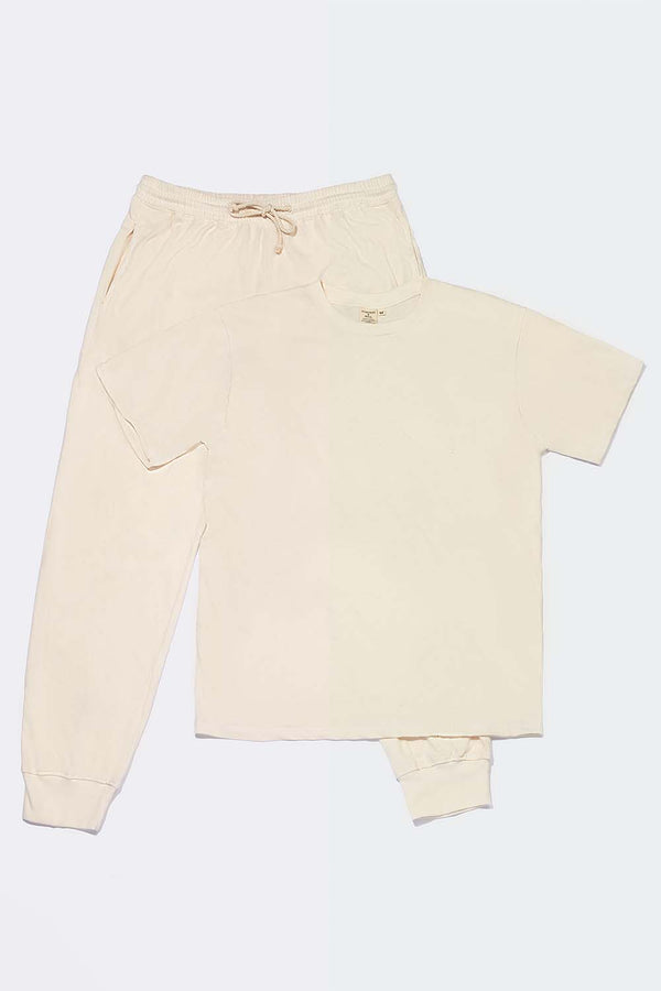 Women's Organic Natural Pack: Jogger Pants + Unisex Style Tee