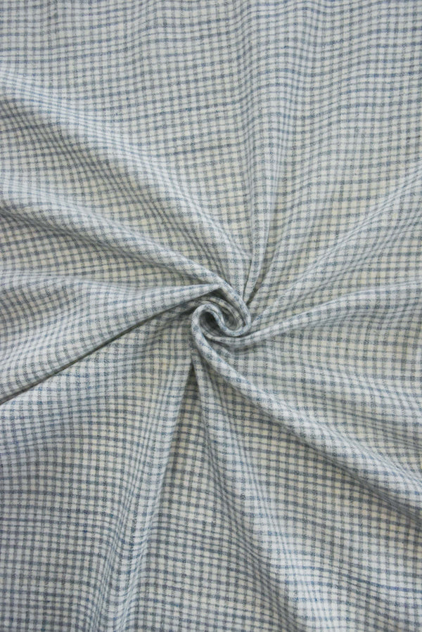 Organic Plant-Dyed Fabric - Indigo Plaid