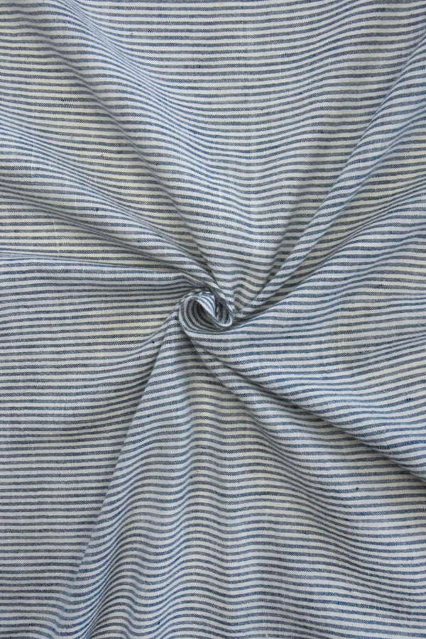 Organic Plant-Dyed Fabric - Indigo Stripes