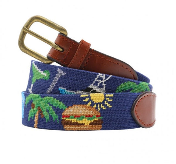 Smathers & Branson Needlepoint Belt Margaritaville