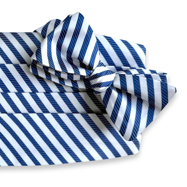 Creigh: Cummerbund Set - Blue/White