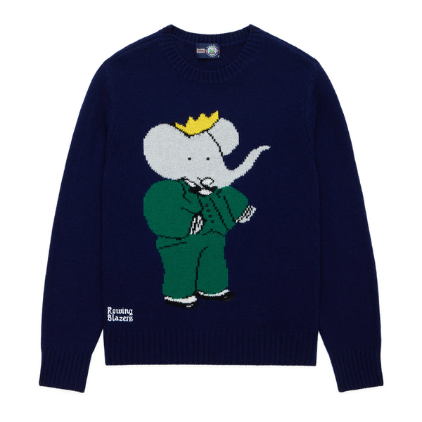 Men's Cashmere Babar Sweater Navy