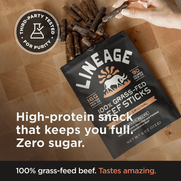 100% Grass-Fed Beef Sticks (Original Flavor)