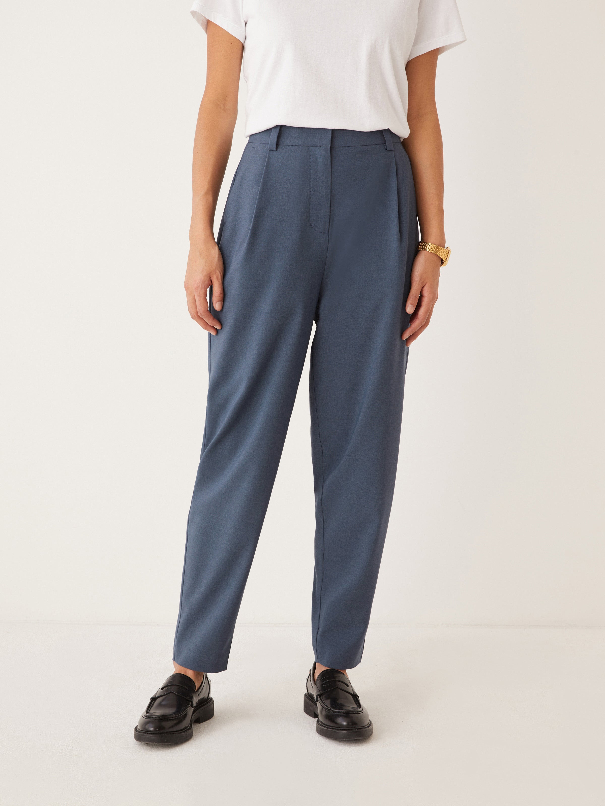 The Amelia Balloon Fit Pant in Slate Blue