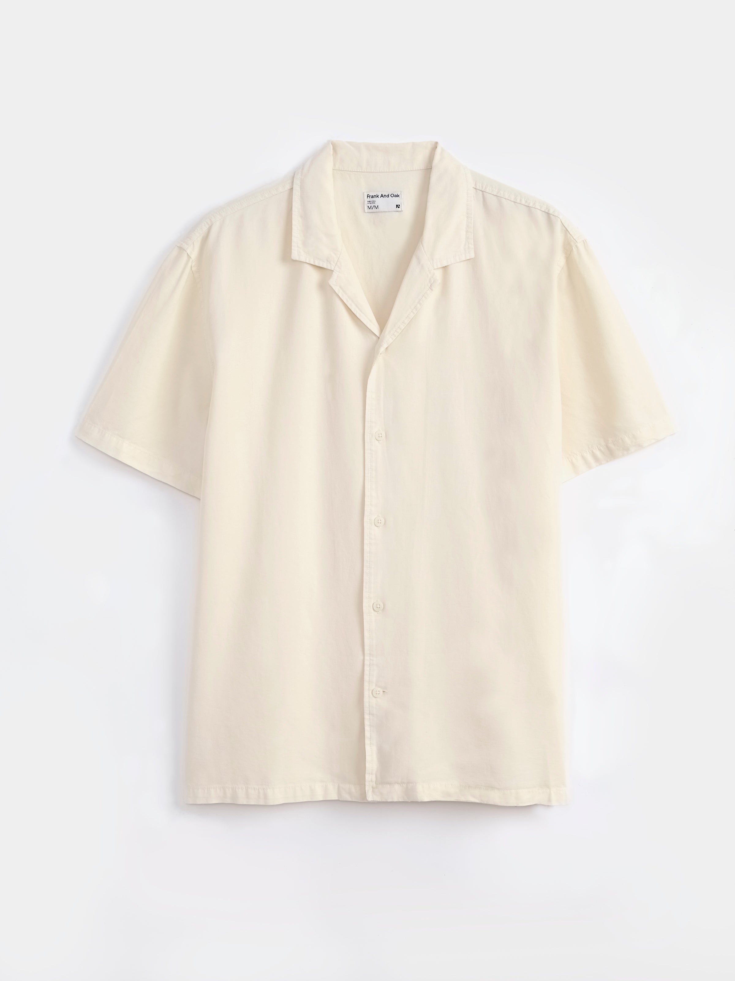 The Solid Camp Collar Shirt in Oatmeal
