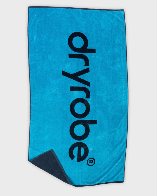 Blue Charcoal Grey Beach Towel