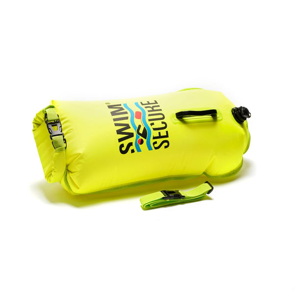 Citrus 28L Dry Bag Swim Buoy – High Visibility Inflatable Waterproof Gear Bag with Dual Air Chambers for Open Water Swimming