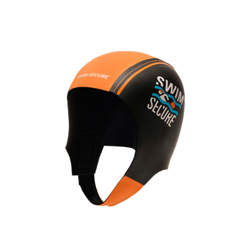 3mm Neoprene Swim Cap – Insulated, Adjustable Chin Strap, High Visibility with Reflective Strips for Cold Water Swimming