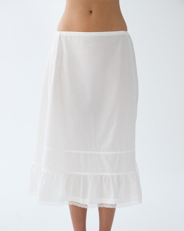 The Petticoat: Cotton Voile White