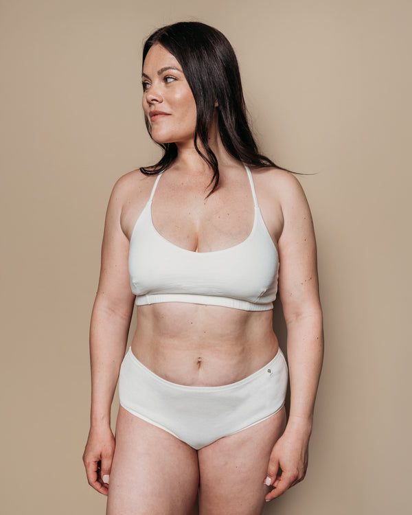 Pure (no dye) Classic Briefs & Bralette Set (2 Pack) - 100% Organic Cotton